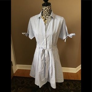 Hope & Harlow Blue and White Striped Dress